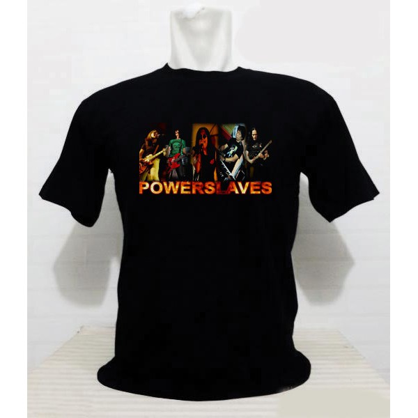 KAOS BAJU DISTRO POWERSLAVES TSHIRT MUSIK ROCK POWER SLAVES 10
