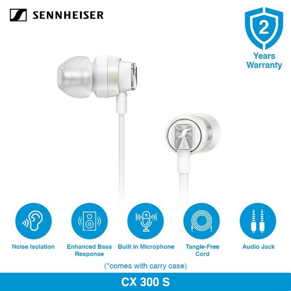 Sennheiser CX 300S White Headset Earphone Earphones Headset