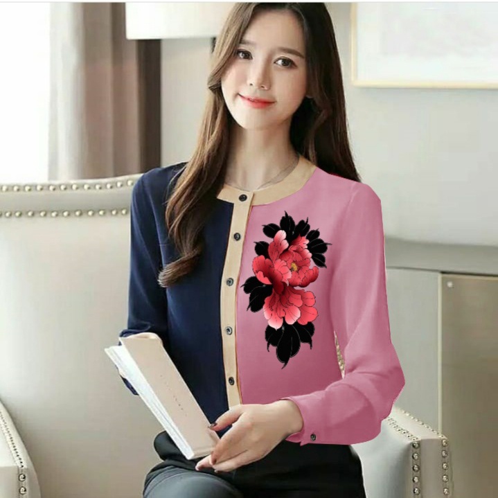 [HNFK] Blouse Wanita Kekinian / Atasan Wanita Korea / Atasan Cantik / Blouse Murah / Baju ootd Wanita Trend Terbaru 2023