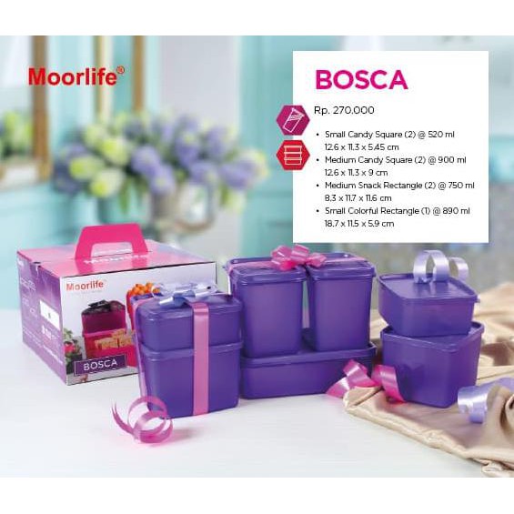 Toples Makanan Tupperware - Toples Set - Toples Snack Set - Bosca _