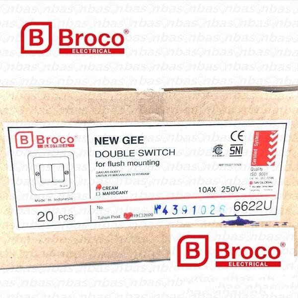 BROCO 6622U New Gee Double Switch - Saklar Seri