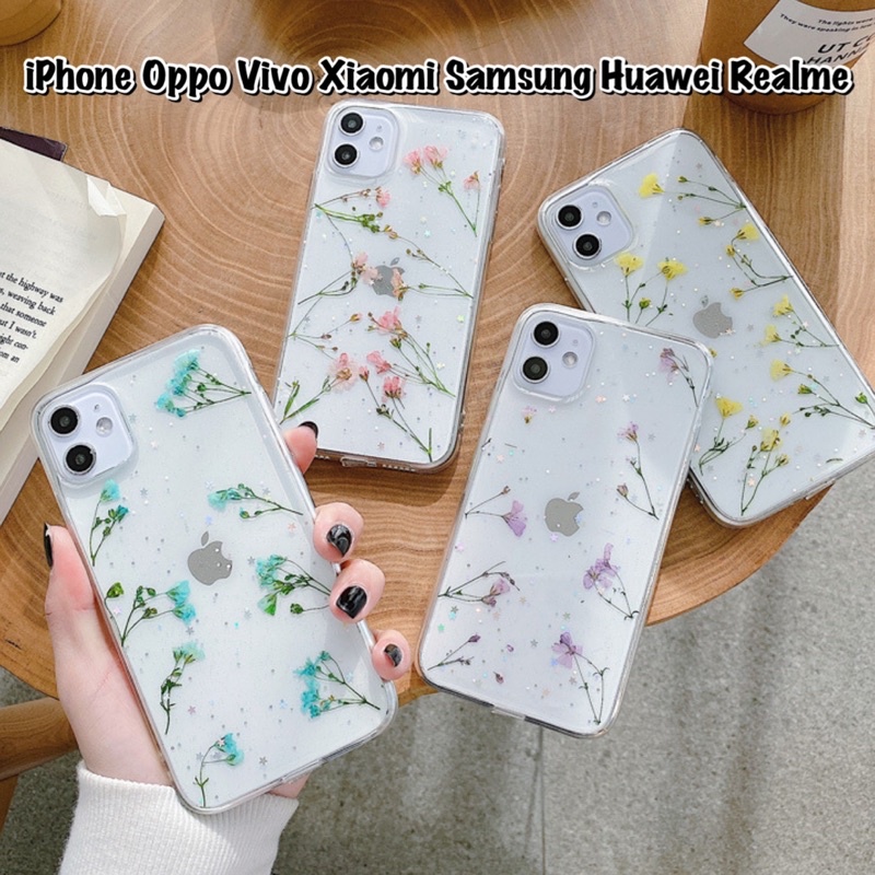 Dried Flower Case Vivo V23 V23e Y91 Y93 Y95 Y91c V20 V21 V19 V17 V15 Pro V11 X50 X60 V5 V7 V9