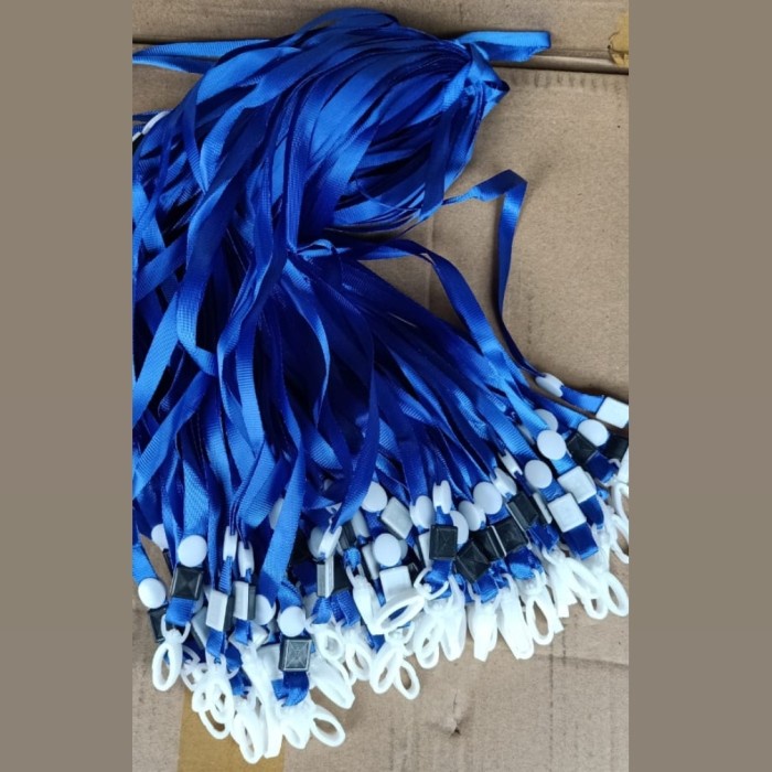 

Kusus Hari Ini [100Pcs] Tali Id Card / Tali Lanyard 1Cm Jepitan Plastik Murah