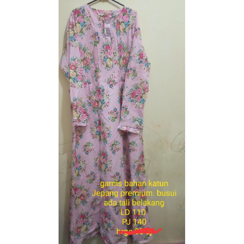 gamis katun jepang premium