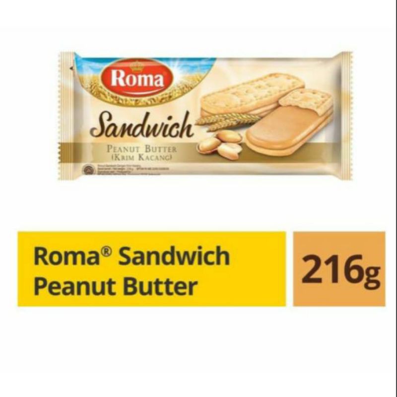 

Roma Sandwich Peanut Butter 216gr