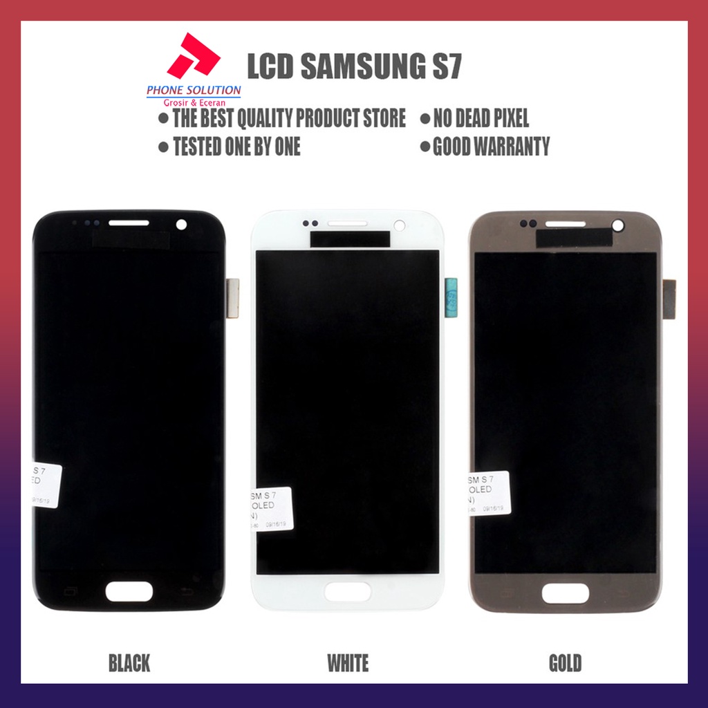 LCD Samsung S7 Flat G930 Fullset Touchscreen // Supplier LCD Samsung - Garansi 1 Bulan