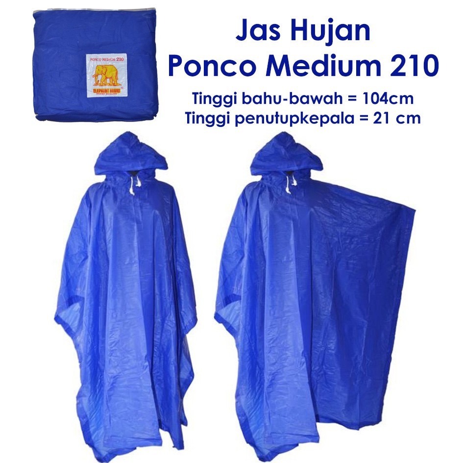 Jas Hujan Ponco Medium 210 Model Kelelawar Raincoat