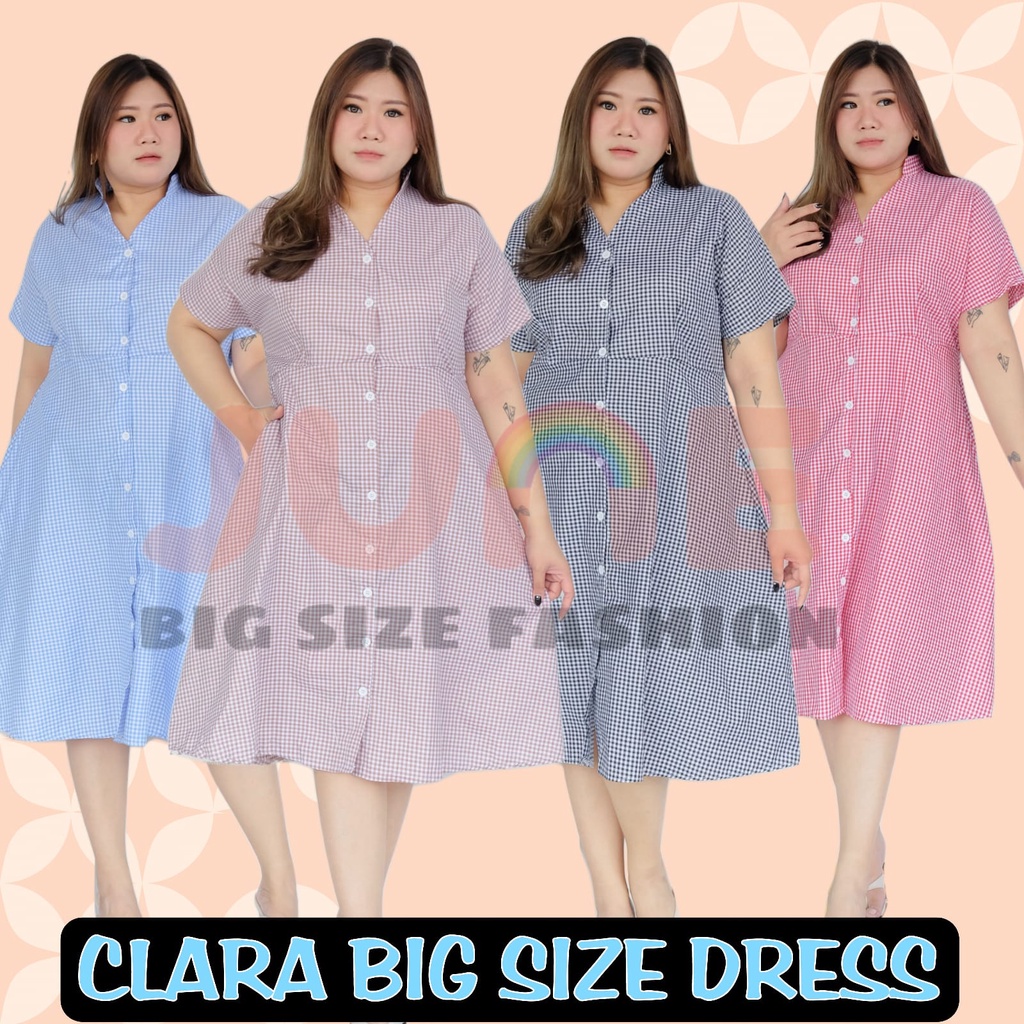 Jual June Dress Jumbo Dress Cantik Kotak Bikin Langsing Fit To Xxxl Dress Wanita Size Jumbo