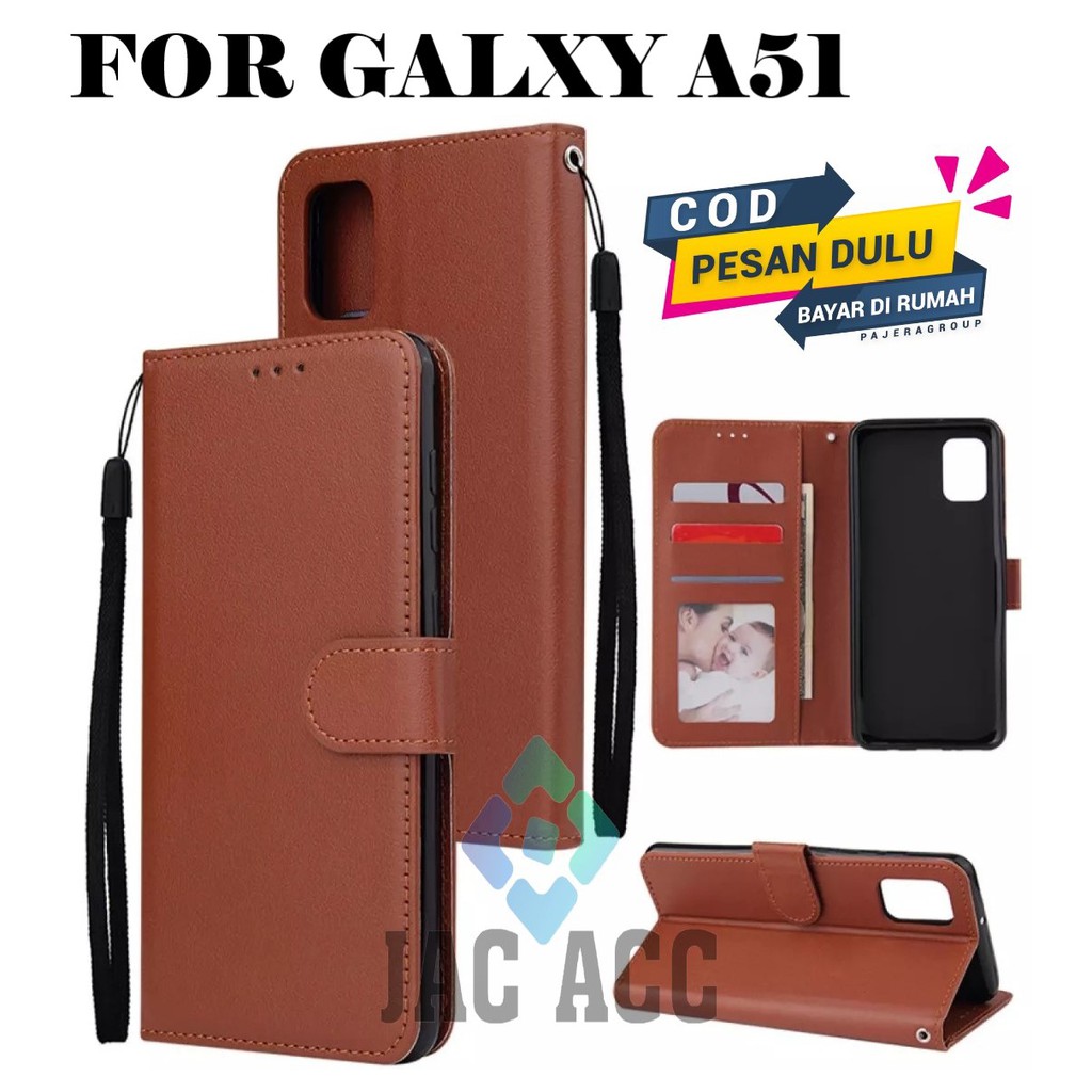 DOMPET HP UNTUK SAMSUNG GALAXY A51 LEATHER FLIP CASE SAMSUNG GALAXY A51