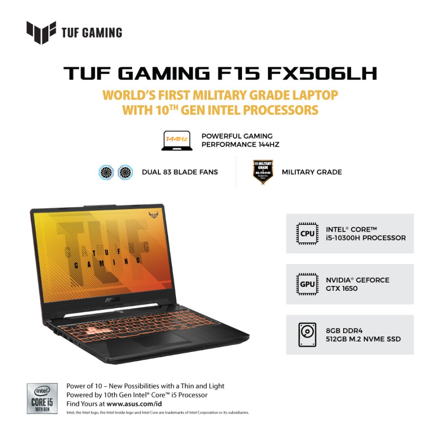ASUS TUF Gaming F15 FX506LH-I565B6T-O - Fortress Gray