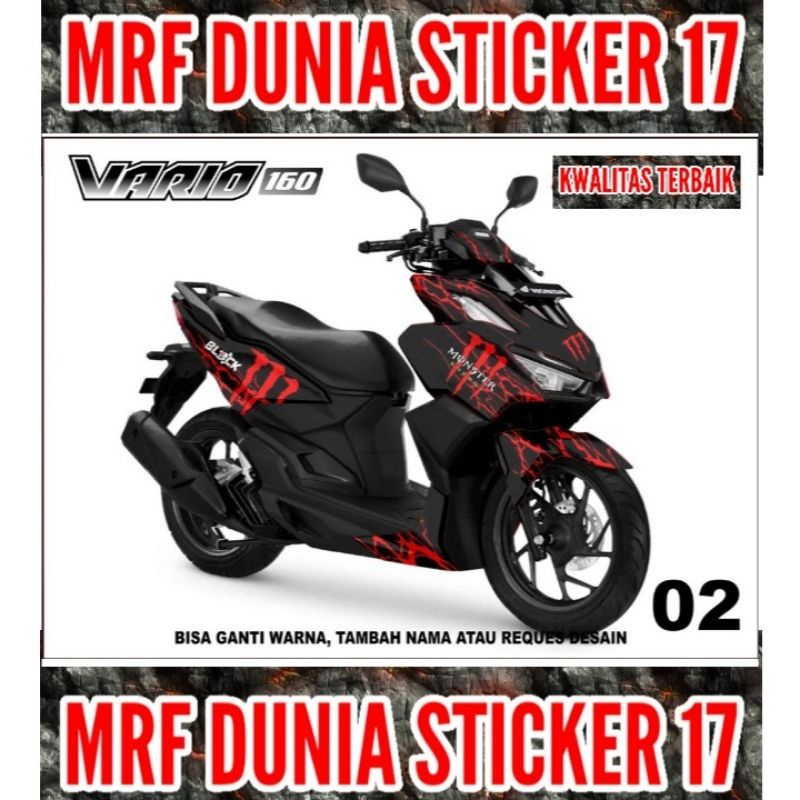 Sticker decal Vario 160 Full Body  Decal Motor Vario 160 Sticker Motor Vario 160 Decal Sticker Motor