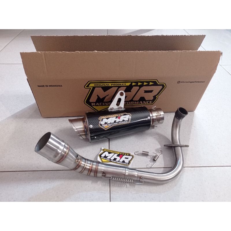 KNALPOT MHR RACING CARBON BEAT VARIO 125/150 AEROX NMAX MIO Original Product