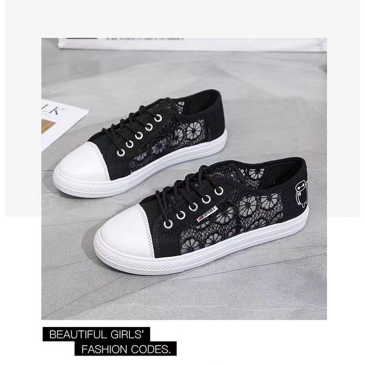 Gobra ♕ SEP005 (Tanpa Kotak) SEPATU Sneakers Wanita Motif Baymax Lace Kasual Model Korea Fashion Casual Sport Import