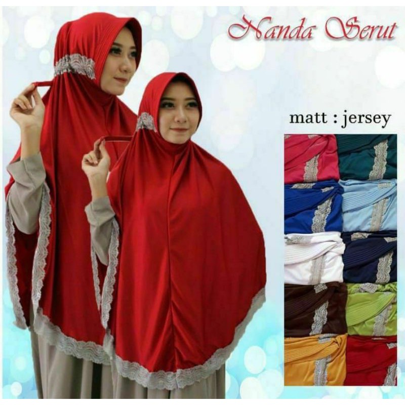 hijab renda serut nanda