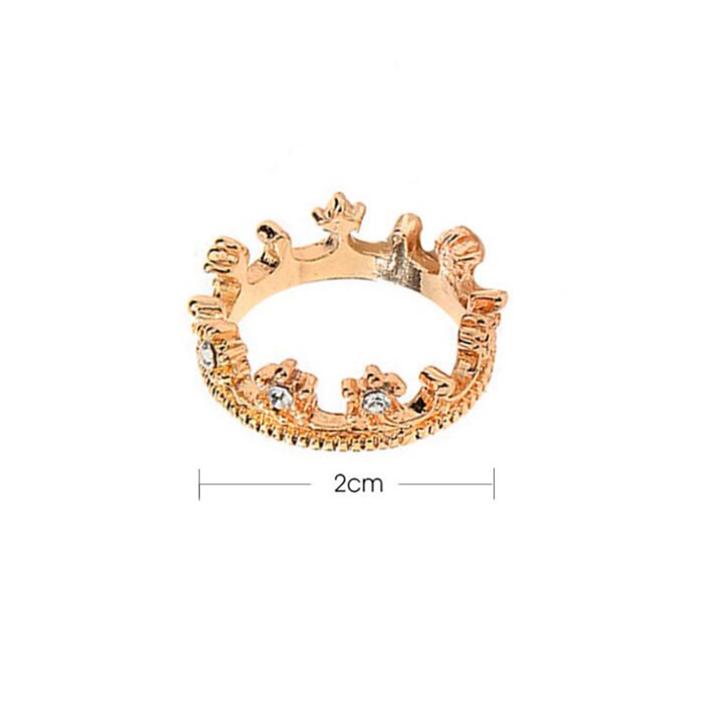 【COD Tangding】Little Pepper Crown Ring Korean New Princess Ring Jewelry Index Finger Ring Accessories