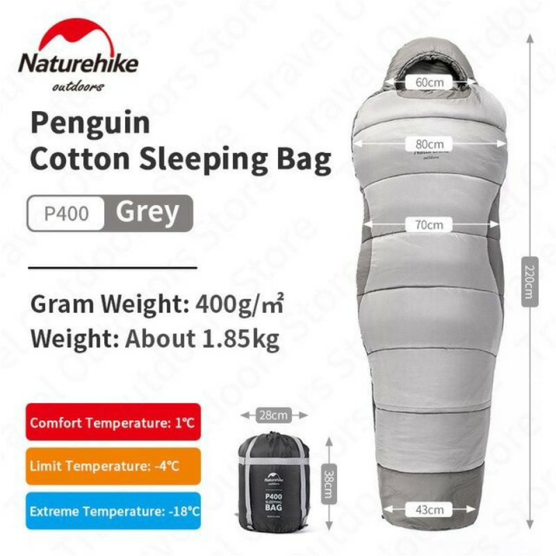 SLEEPING BAG NATUREHIKE NH21MSD03 (P400)