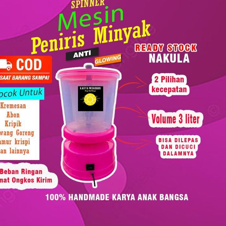 Terbaru.. "BEST SELLER" NAKULA spiner peniris minyak 3lt spinner saringan minyak alat dapur perlengk