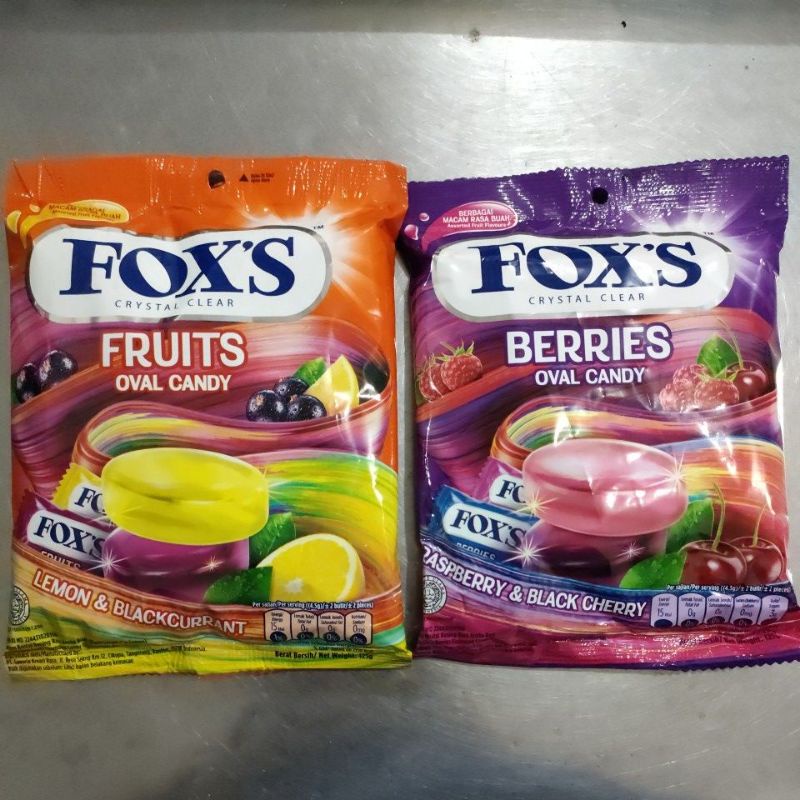 

Permen Fox's Crystal Clear Fruits Oval Candy Berries Oval Candy / Permen Foxs Fruits / Permen Foxs Berries