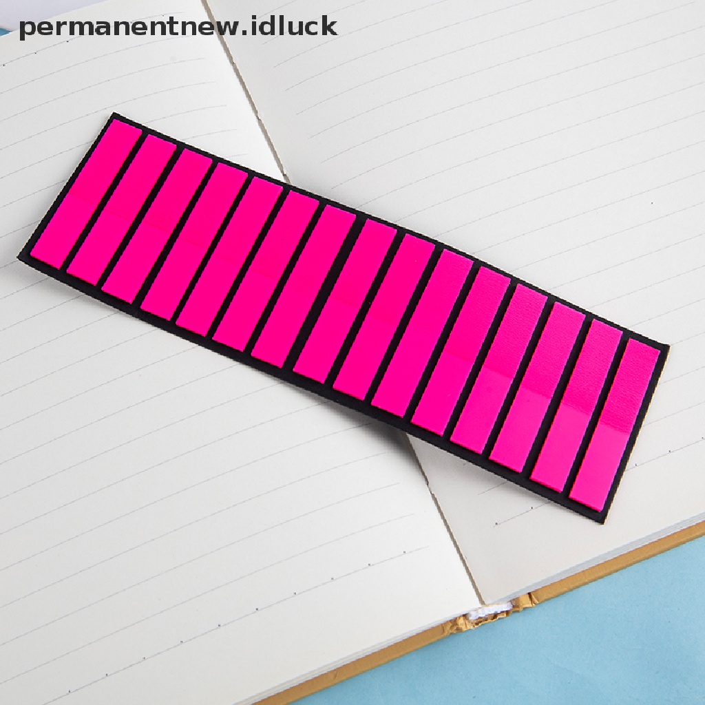 300pcs Stiker Sticky Note Transparan Fluorescent Untuk Stationery Anak Sekolah / Kantor
