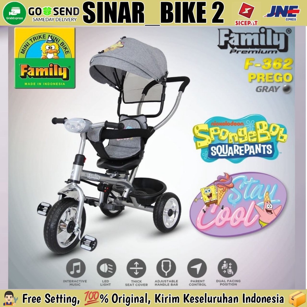 Sepeda Anak Roda Tiga Tricycle Family Prego FM - 362