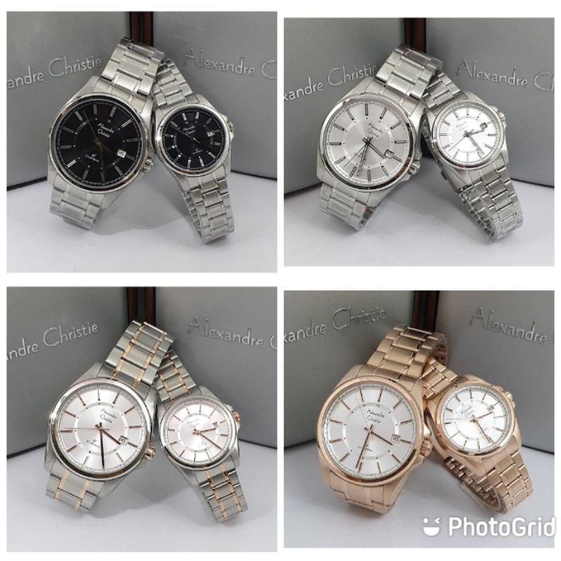 Jam tangan couple Alexandre Christie AC 8502 AC8502 original resmi