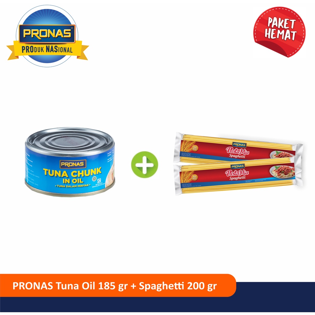 

PRONAS Paket Exclusive Tuna Chunk in Oil 185g & Spaghetti 200g (3pcs)