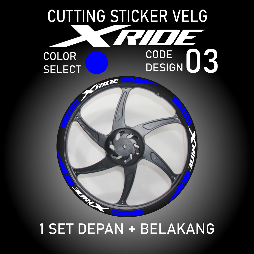 Kenzie Sticker - Aksesoris Stiker Cutting Sticker List Velg Yamaha XRIDE 125 New Old Racing Lis Pele