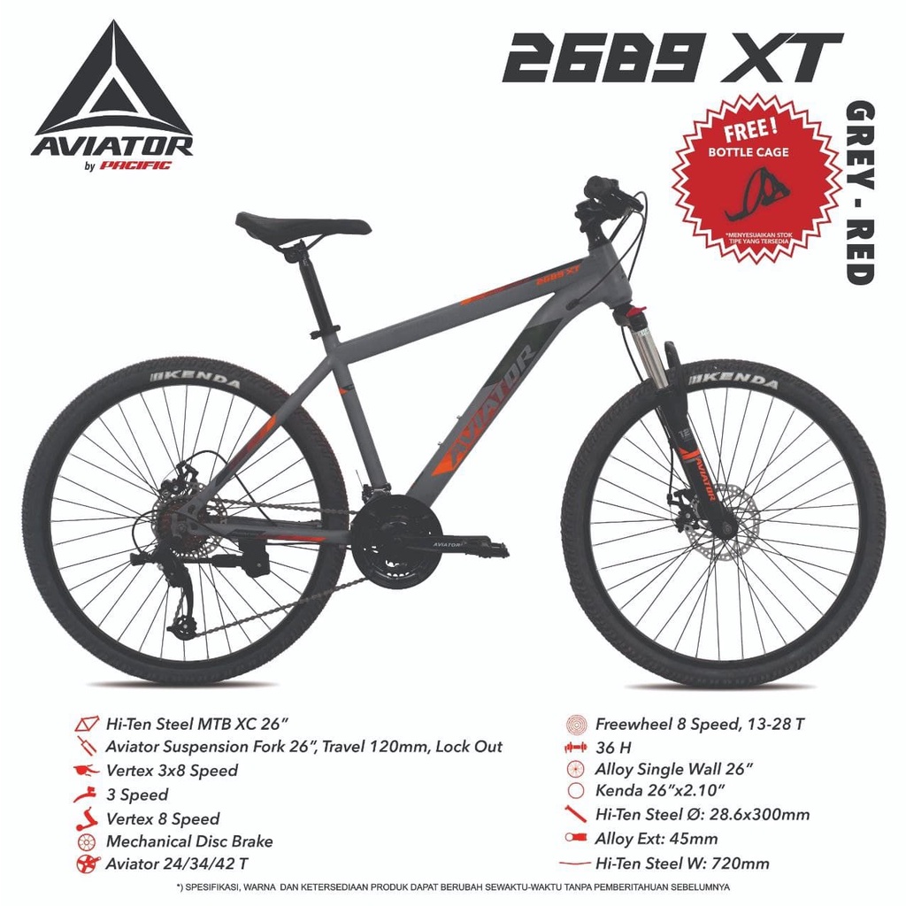 Sepeda MTB AVIATOR 2689 XT 8Speed