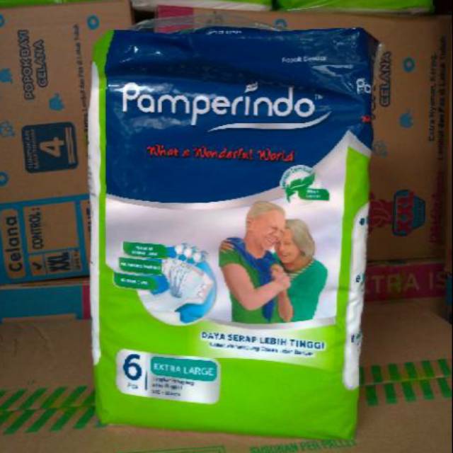 Pamperindo Popok Dewasa Perekat Pamperindo Dewasa Diapers Dewasa Size M 8, L 7 &amp; XL 6