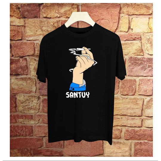 fifi fashion KAOS SANTUY ROKOK / KAOS KATUN KOMBED / T-SHIRT PRIA LIMITED EDITION GN #241AB