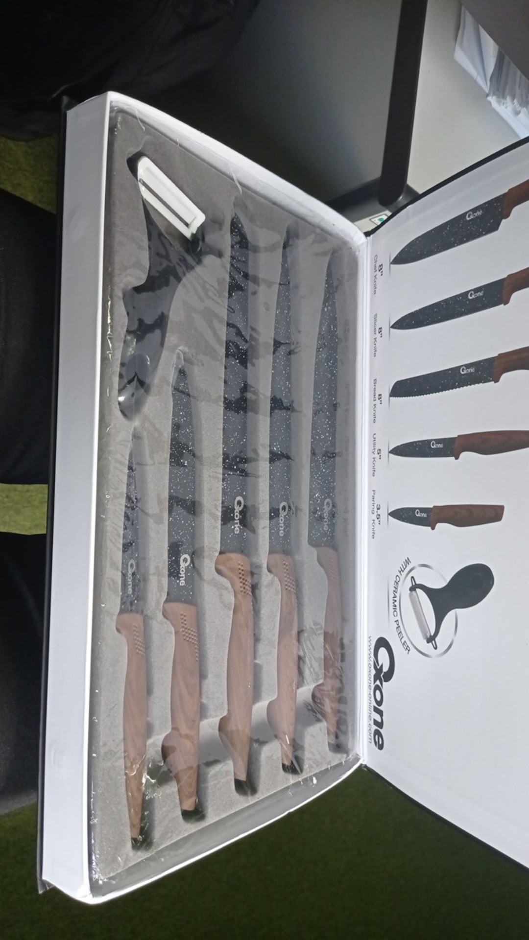 Oxone Black Marble Pisau Dapur Knife Set Ox-605 / Ox-609n - Hitam / Ox-608n - Warna / Ox-617 - Putih