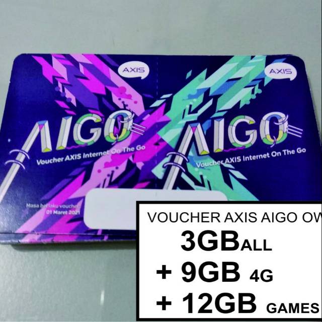 Voucher Axis Aigo OWSEM 3+9+12GB
