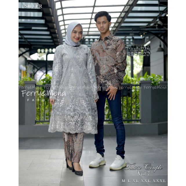 Kebaya couple batik//couple tunangan//couple keluarga//tunik padang