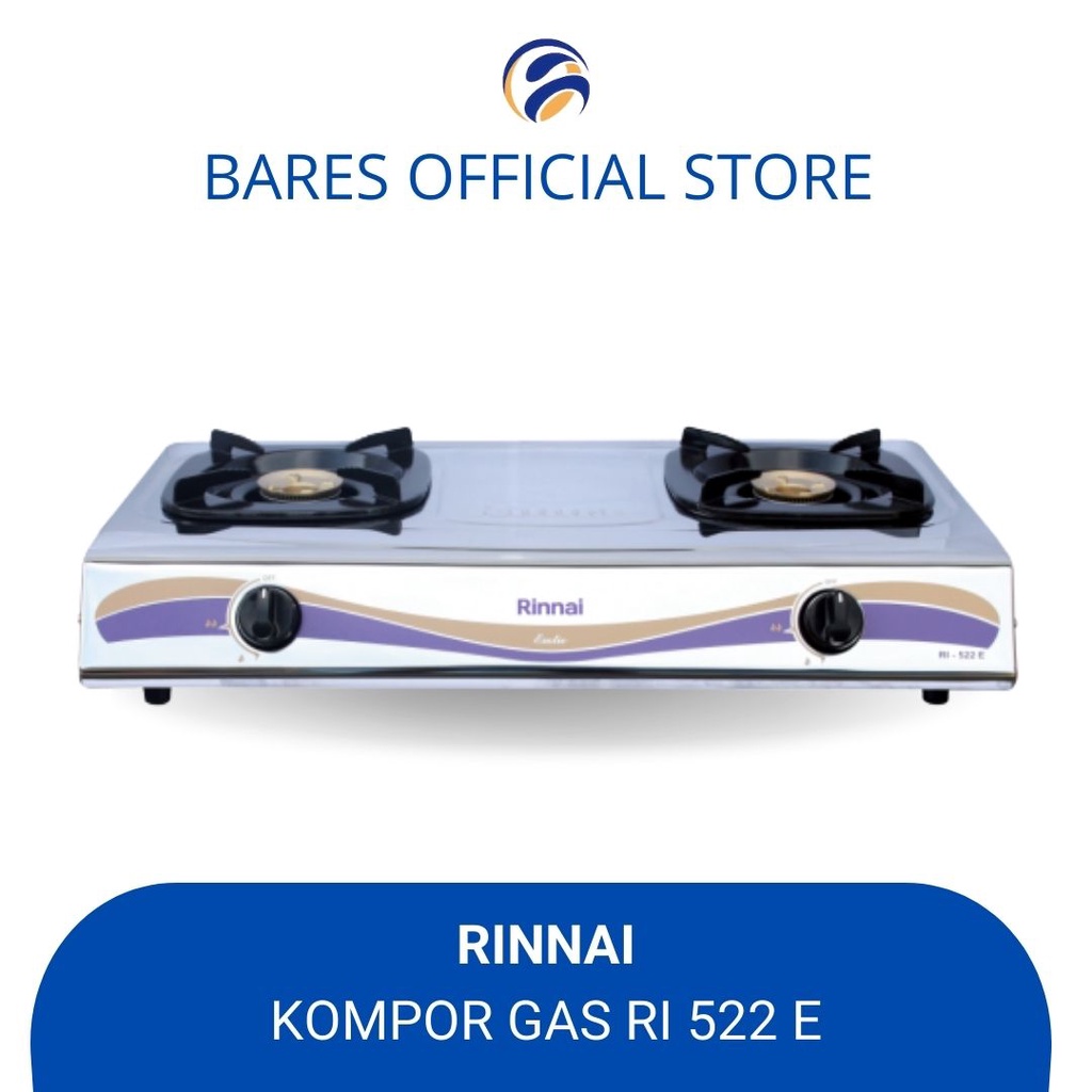 Rinnai RI 522 E Kompor Gas 2 Tungku / Kompor Gas Rinnai RI 522 E