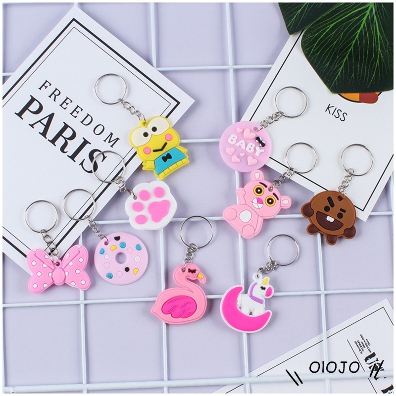 Lucu Kartun Keychain Liontin Hadiah Liburan Hadiah Siswa Hadiah PVC Lembut Hadiah - ol