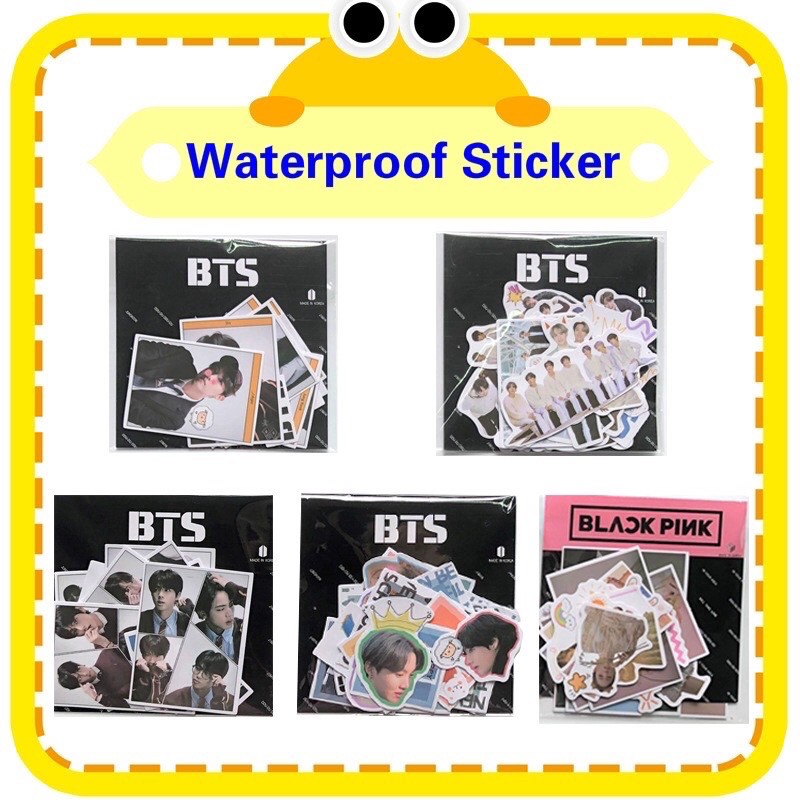 Stiker Foto Kpop Bts Blackpink Tahan Air Untuk Dekorasi Laptop Ponsel Koper Mug Diary