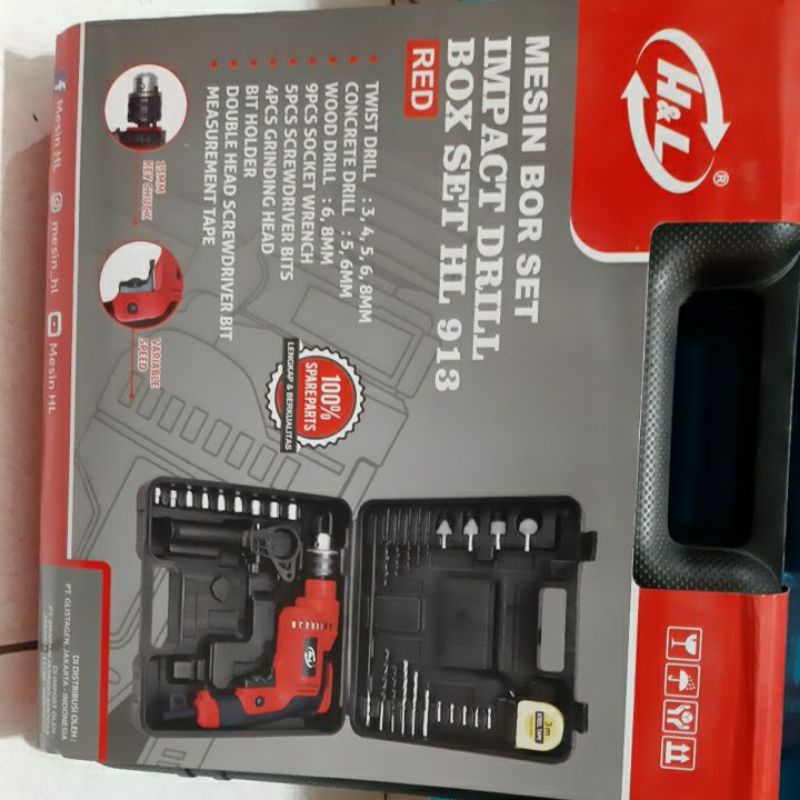 Mesin Bor set Impact drill HL 913