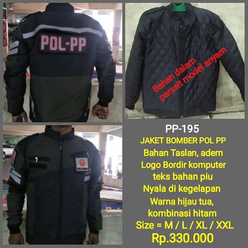 pp-195 jaket pol pp jaket bomber pol pp