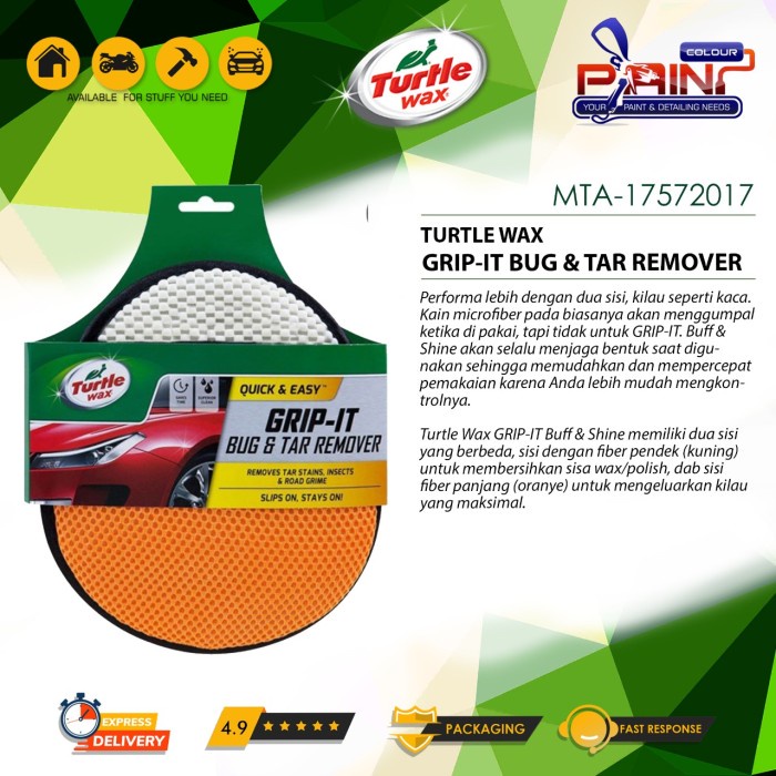 Turtle Wax Grip-It Bug n Tar Remover. Lap Pembersih Kotoran Kendaraan