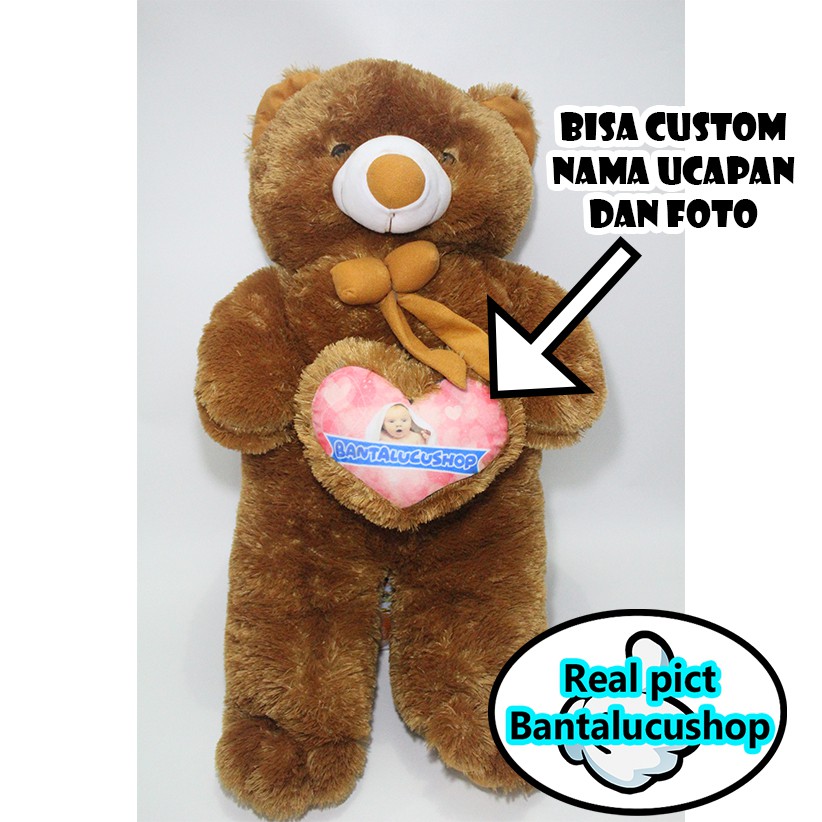 Boneka teddy bear love custom