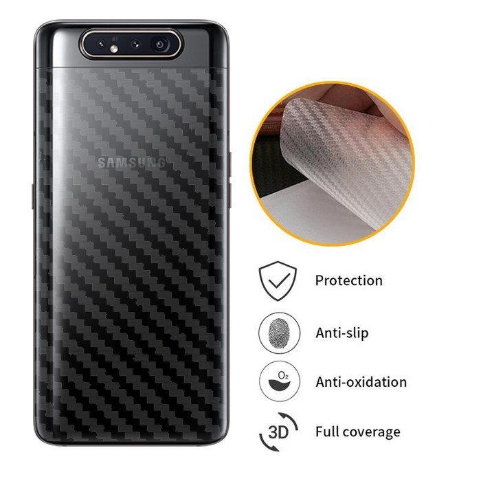 SAMSUNG A80 Skin Carbon Anti Gores Garskin Handphone Stiker Pelindung Aksesoris