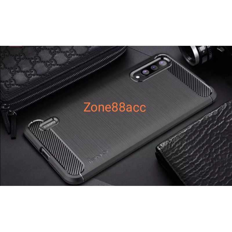 Silicon Case XIAOMI Mi A3 Softcase iPAKY Carbon Casing Cover TPU