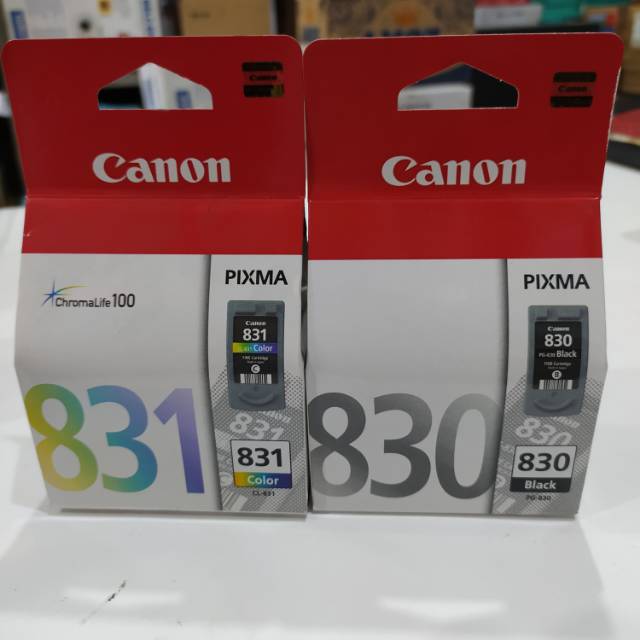 CARTRIDGE CANON ORIGINAL 830 & 831 untuk printer Canon ip1880, ip1980, mp145, mp198, mx318, mx308