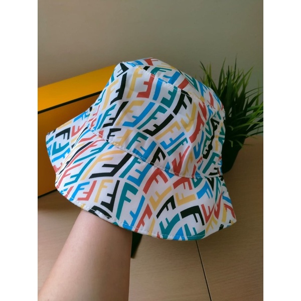 Topi Bucket fendi import free box mirror Quality topi wanita fendi topi artis