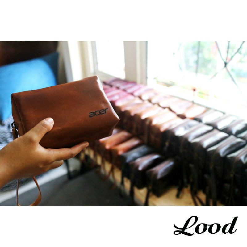 LOOD HANDBAG PRIA KULIT ASLI DELPH - GRATIS UKIR NAMA DAN LOGO