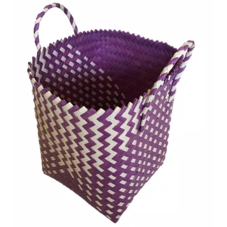 

✨ BISA COD ✨ Tas Souvenir Pasar Belanja Anyaman Ungu Hampers Keranjang Goodiebag