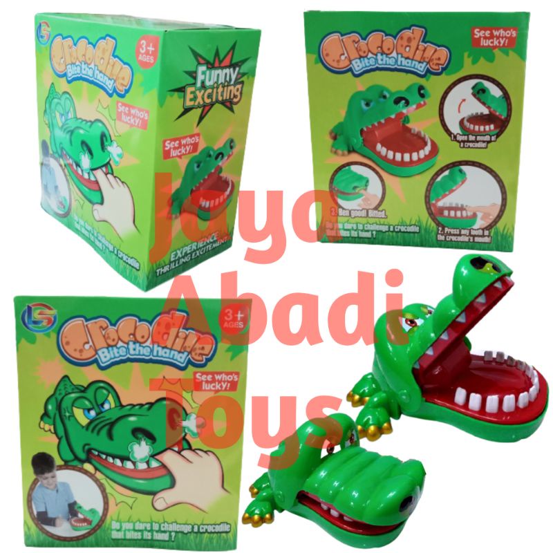 LZ 1 - Mainan Buaya Gigit Prank Crocodile dentist game LZ1 kemasan Kardus