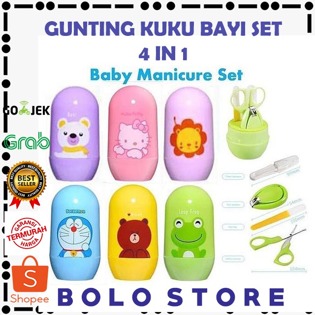 Gunting Kuku Bayi set 4 / Manicure Set Bayi / Gunting Kuku Bayi-PUTIH