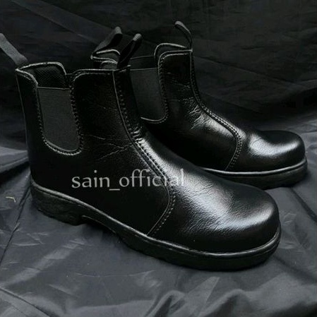 (PROMO)Safety Pria Sepatu Safety Pria Kulit Premium