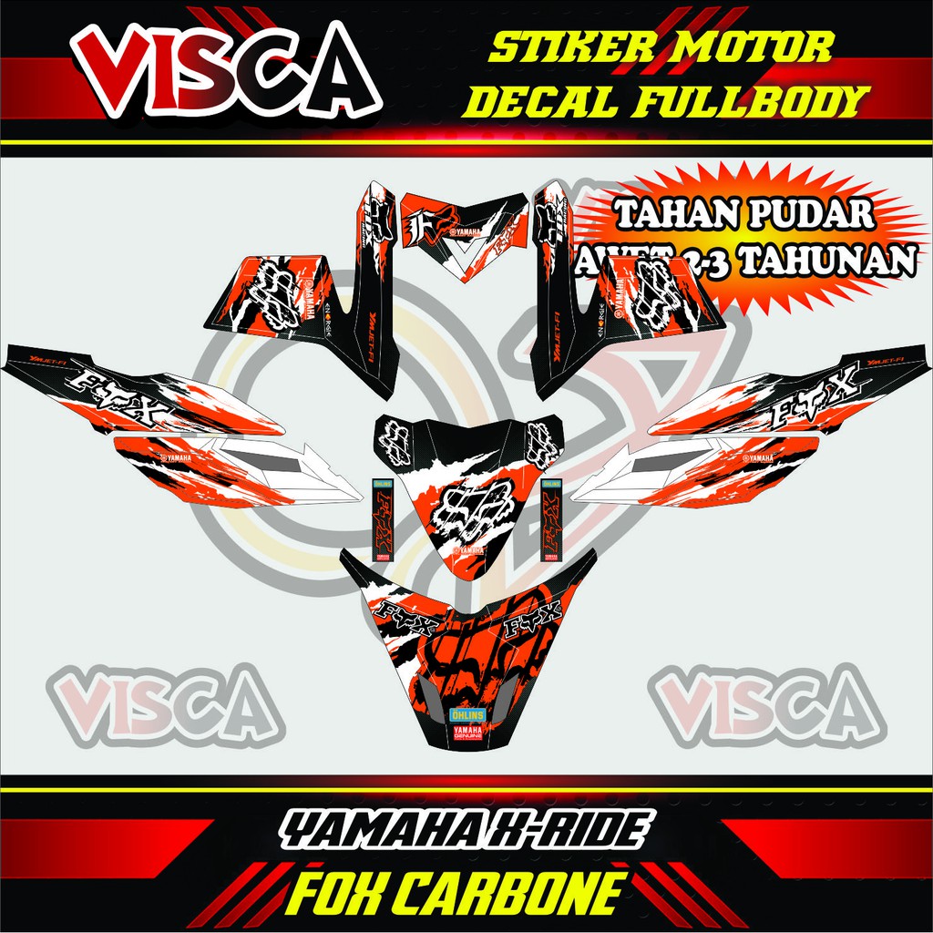 decal YAMAHA X RIDE decal YAMAHA X RIDE decal YAMAHA X RIDE full body yamaha x-ride fox carbone